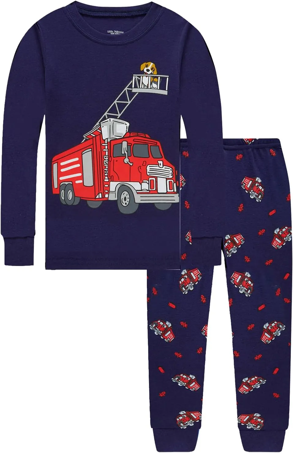 Cotton 4 Piece Pajamas Boys Long Sleeve Sets Toddler Boys Pjs Kids Sleepwear Sets