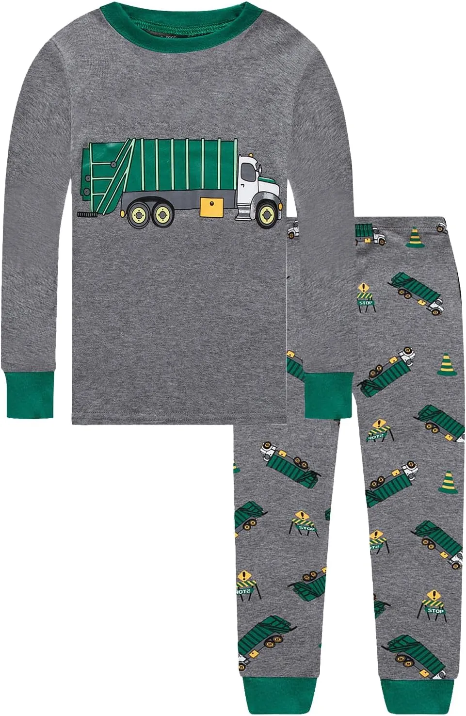 Cotton 4 Piece Pajamas Boys Long Sleeve Sets Toddler Boys Pjs Kids Sleepwear Sets