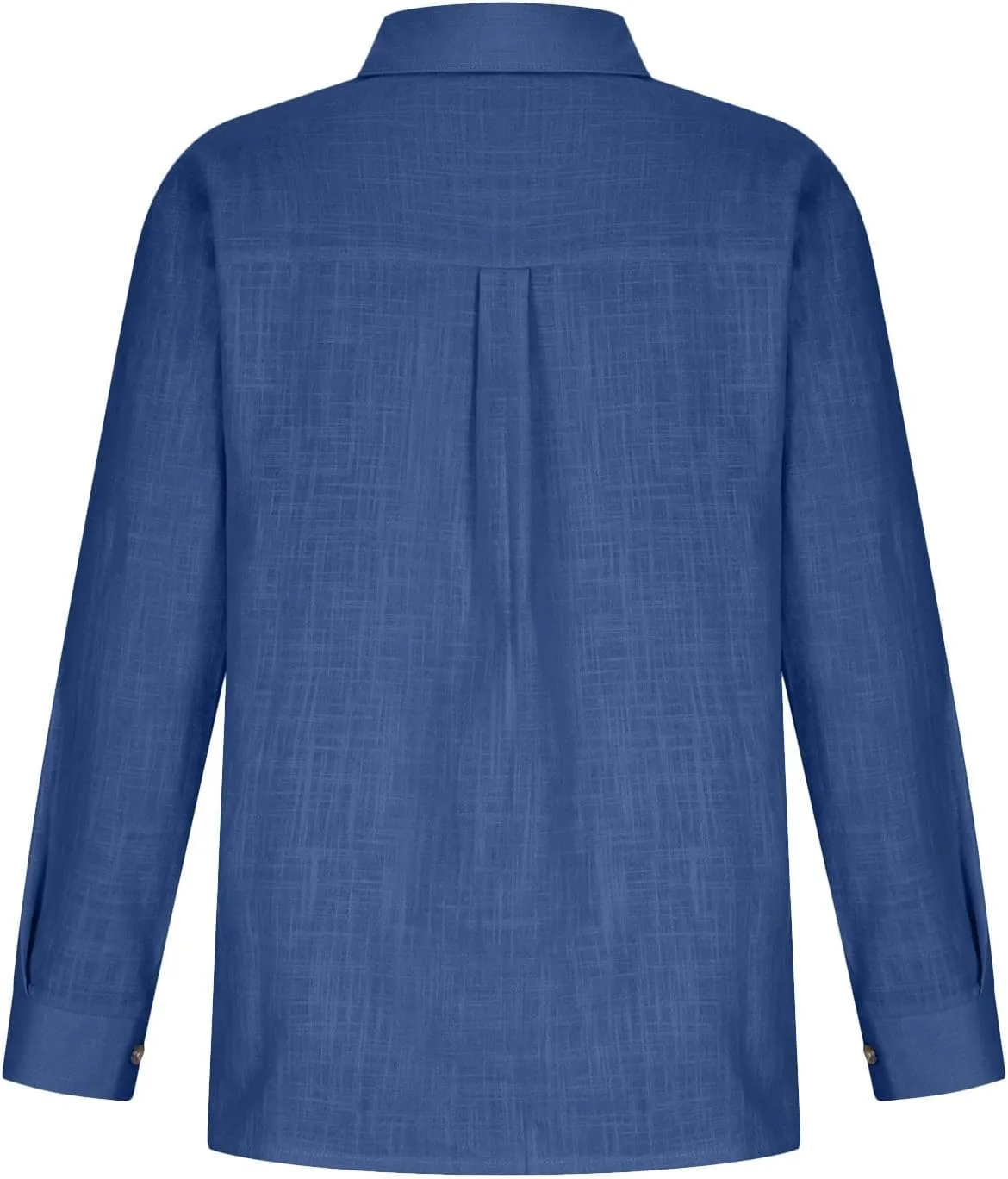 Cotton Linen Shirts for Women 2025 Spring Summer Tops Button Down Blouses with Chest Pocket Solid Shirts Plus Size
