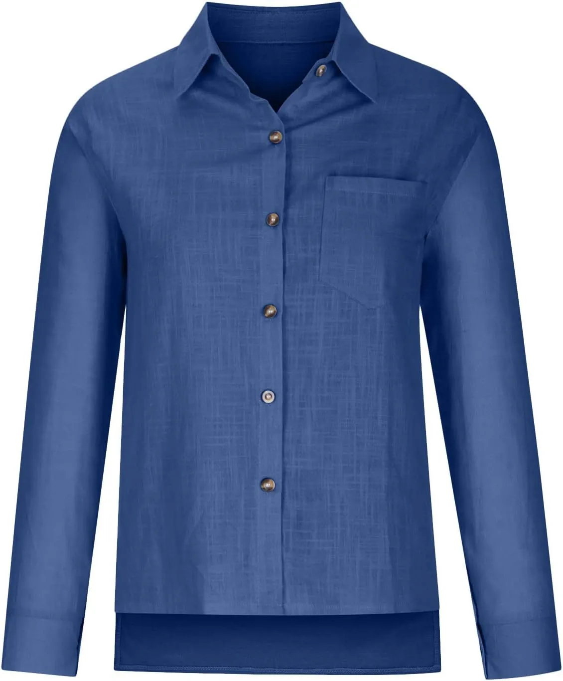Cotton Linen Shirts for Women 2025 Spring Summer Tops Button Down Blouses with Chest Pocket Solid Shirts Plus Size