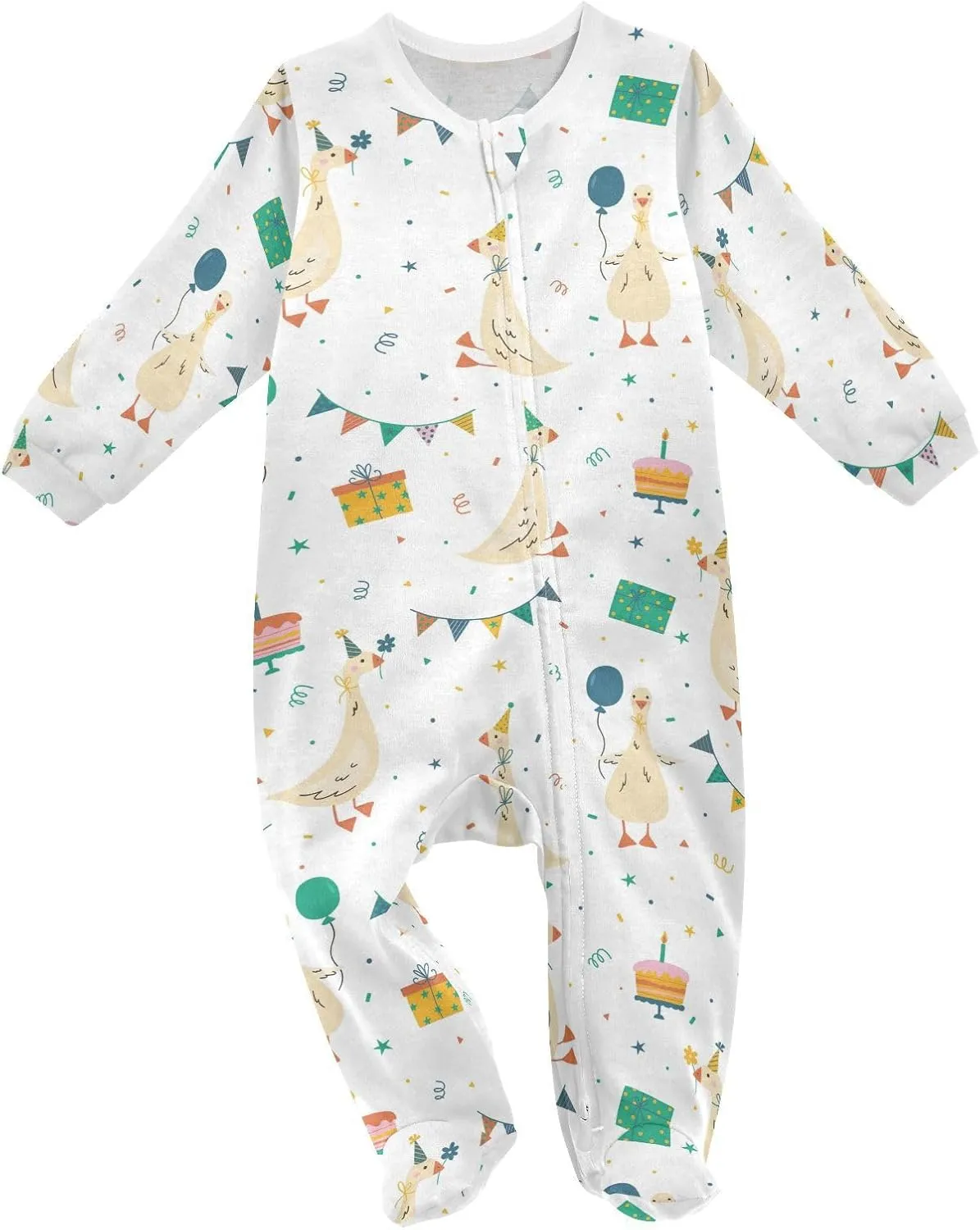 Dussdil Baby One-Piece Footies Newborn Rompers Pajamas Cotton Footed Pjs for Sleep Play Boys Girls 3 6 9 12 18M