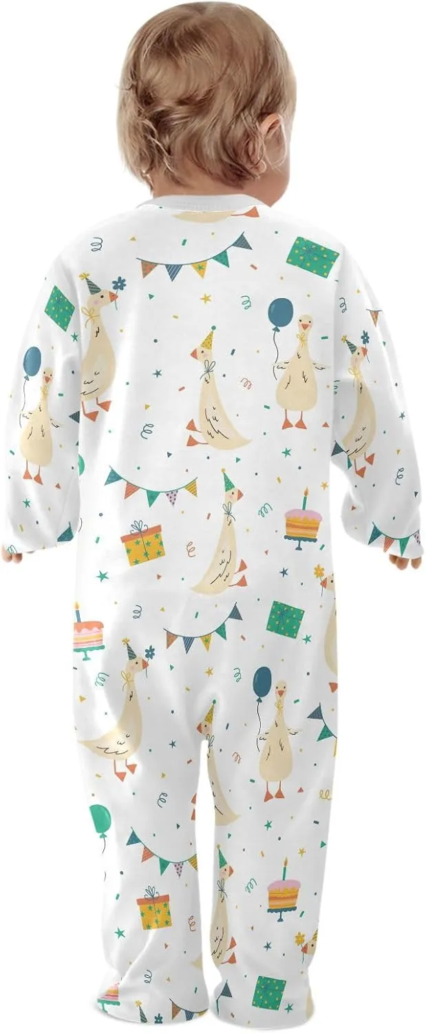 Dussdil Baby One-Piece Footies Newborn Rompers Pajamas Cotton Footed Pjs for Sleep Play Boys Girls 3 6 9 12 18M
