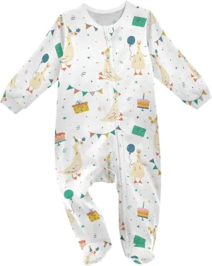 Dussdil Baby One-Piece Footies Newborn Rompers Pajamas Cotton Footed Pjs for Sleep Play Boys Girls 3 6 9 12 18M