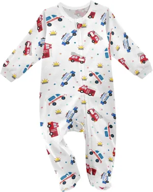 Dussdil Baby One-Piece Footies Newborn Rompers Pajamas Cotton Footed Pjs for Sleep Play Boys Girls