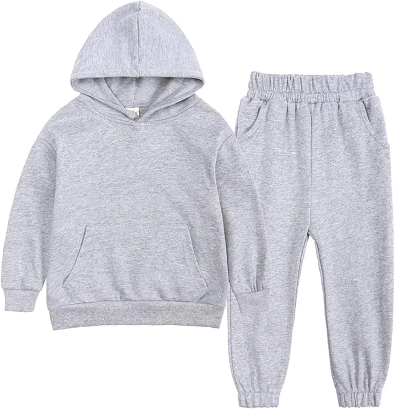Fleece Lined Lounge Sets 2 Piece Outfits for Girls Kids Hoodie Fall Going Out Children Sweatsuits Sets Western Active