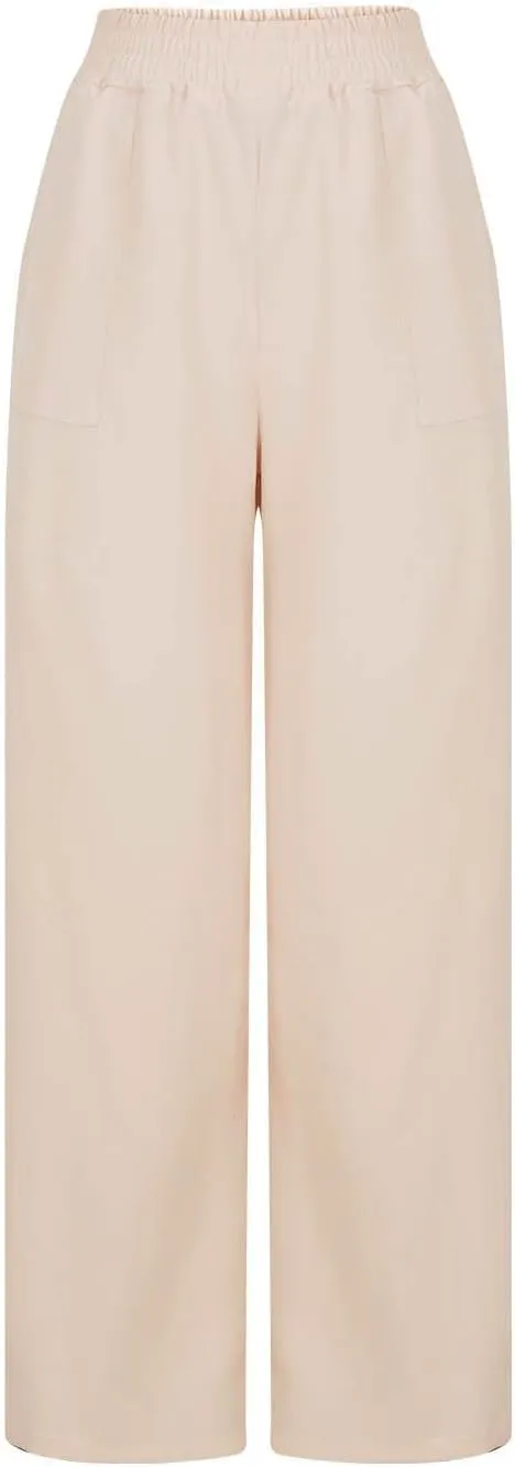 Flowy Pants for Women Flowy Beach Pants Linen Palazzo Pants Summer Elastic Pants Workout Soft Pants Long Trousers