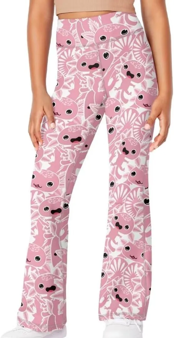 Girls Flare Leggings 5-14T Cute Bell Bottoms for Girl Yoga Pants for Gym