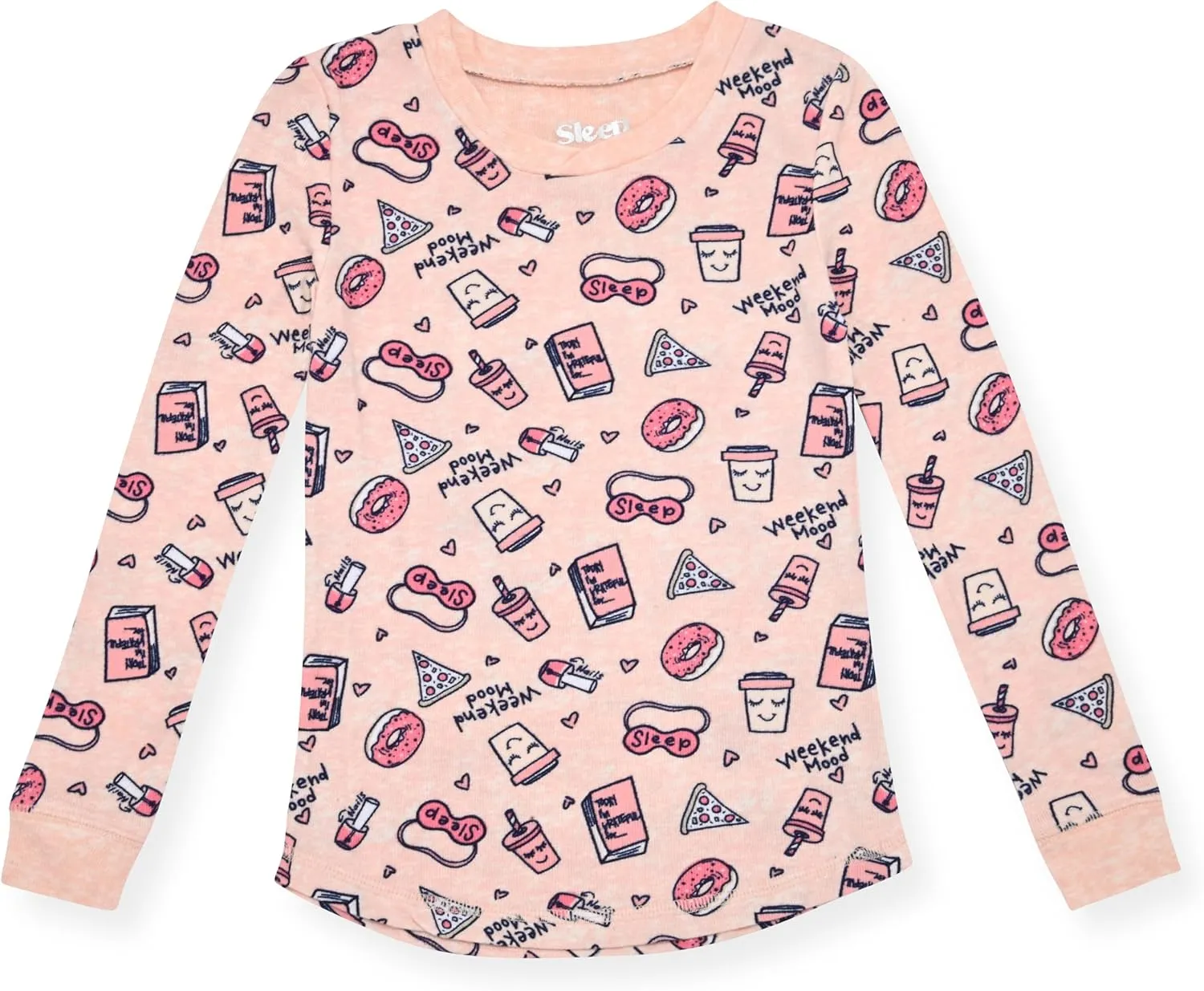 Girls’ Pajama Sets Multipack Snug Fit Soft Long Sleeve Pajama Tops & Sleepwear Pants