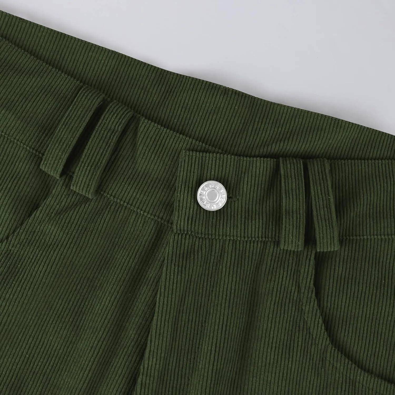 Gumipy Womens Corduroy Pants Trendy Casual Trousers Pants Loose Comfy Mid Rise Straight Leg Pants Lounge Pants with Pockets