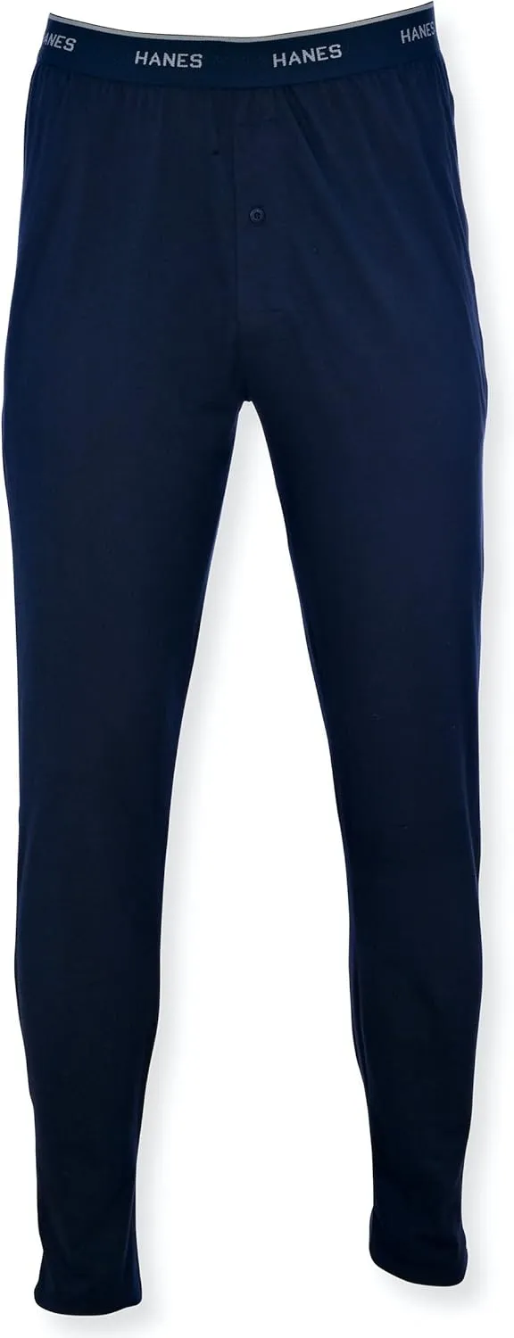 Hanes Men's Knit Pant with Elastic Waistband