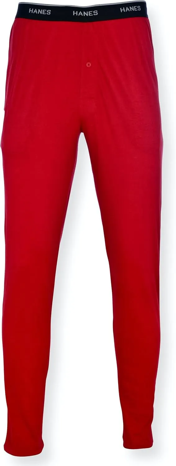 Hanes Men's Knit Pant with Elastic Waistband