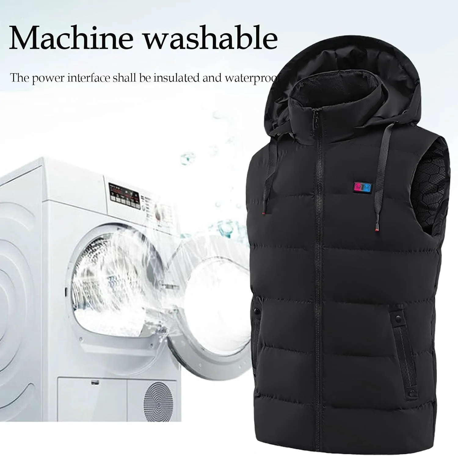 Heated Vest For Men and Women Lightweight Unisex Heating Vest Winter Warm Outdoor USB Charging Electric Heating Vest