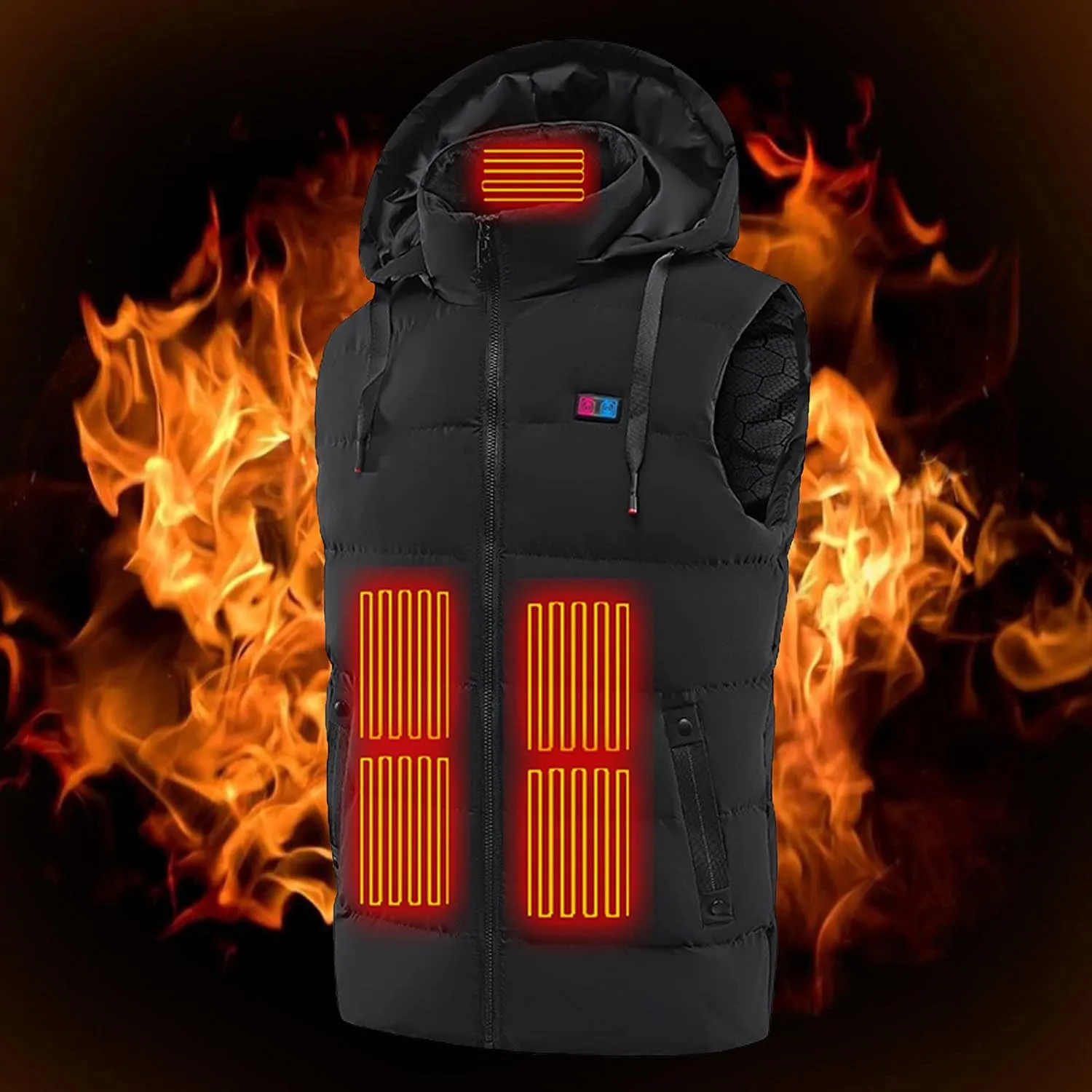 Heated Vest For Men and Women Lightweight Unisex Heating Vest Winter Warm Outdoor USB Charging Electric Heating Vest