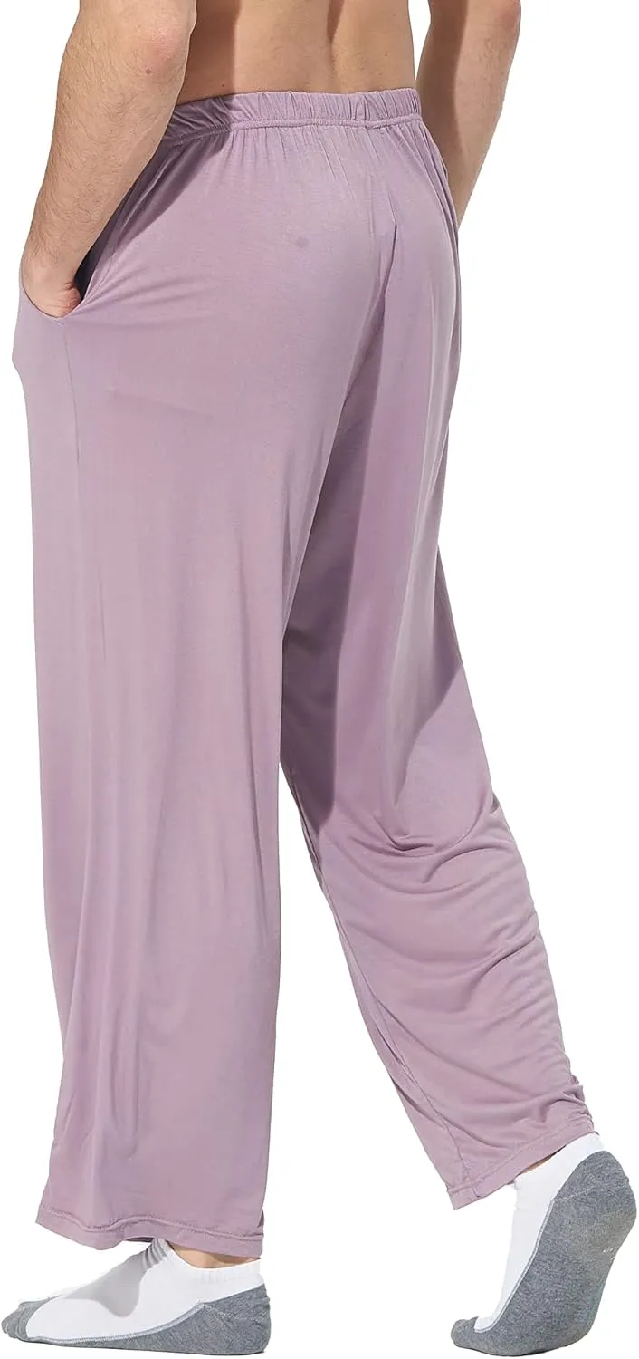 JOINFUN Mens Cotton Pajama Pants, Soft Lounge Pants with Pockets Elastic Sleep Pj Bottoms