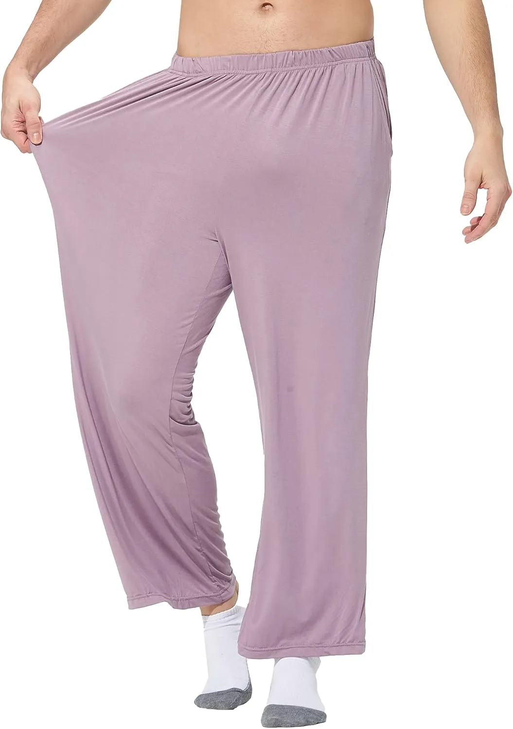 JOINFUN Mens Cotton Pajama Pants, Soft Lounge Pants with Pockets Elastic Sleep Pj Bottoms