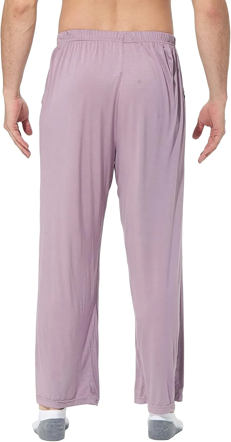 JOINFUN Mens Cotton Pajama Pants, Soft Lounge Pants with Pockets Elastic Sleep Pj Bottoms