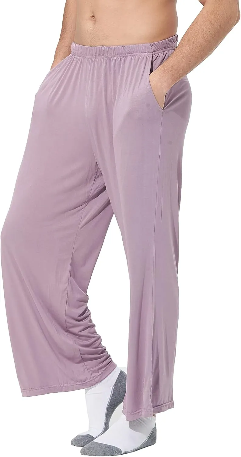 JOINFUN Mens Cotton Pajama Pants, Soft Lounge Pants with Pockets Elastic Sleep Pj Bottoms