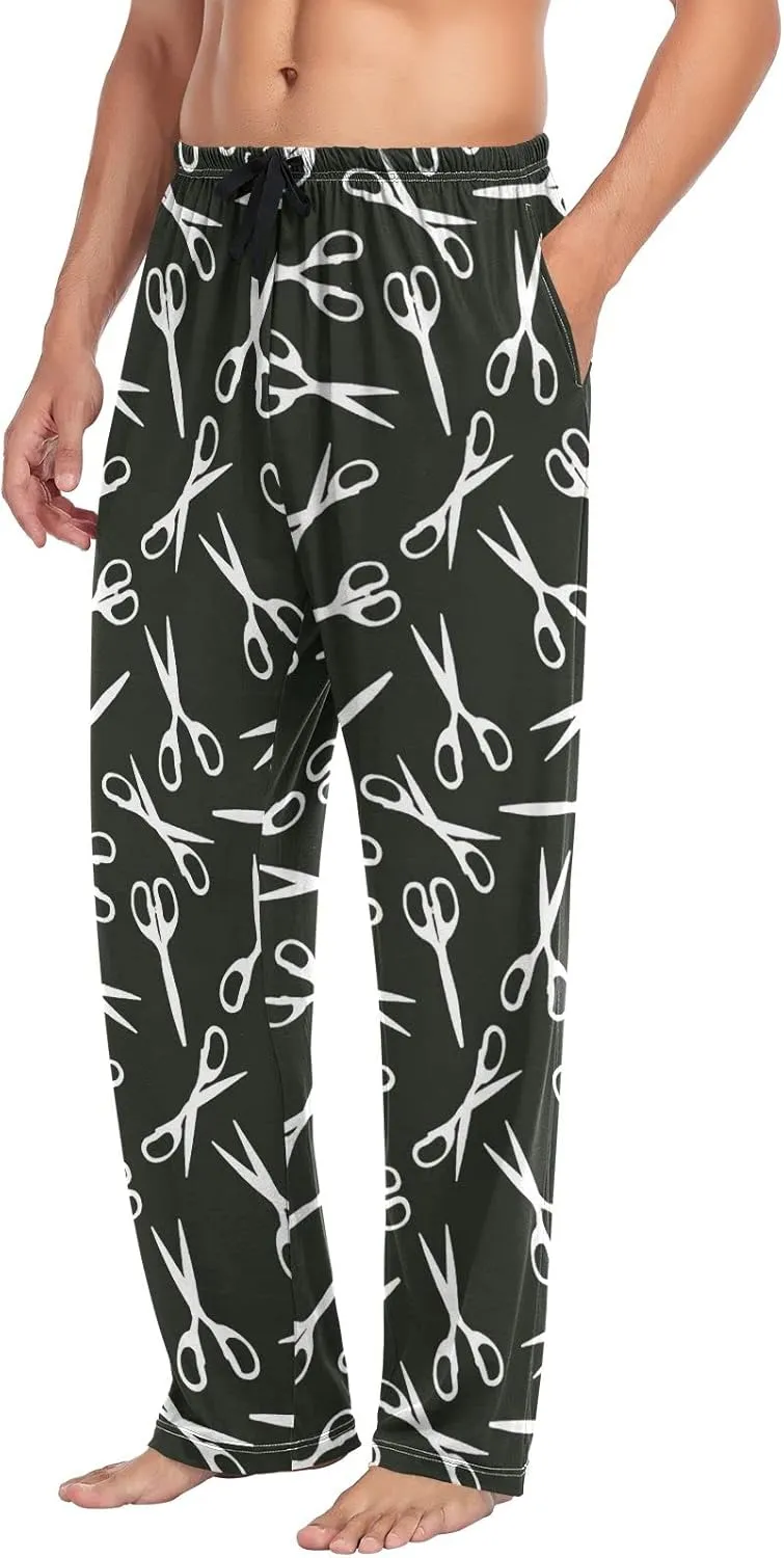 JUNZAN Mens Pajama Pants Scissor Seamless Pajama Bottoms for Men Lounge Pants S