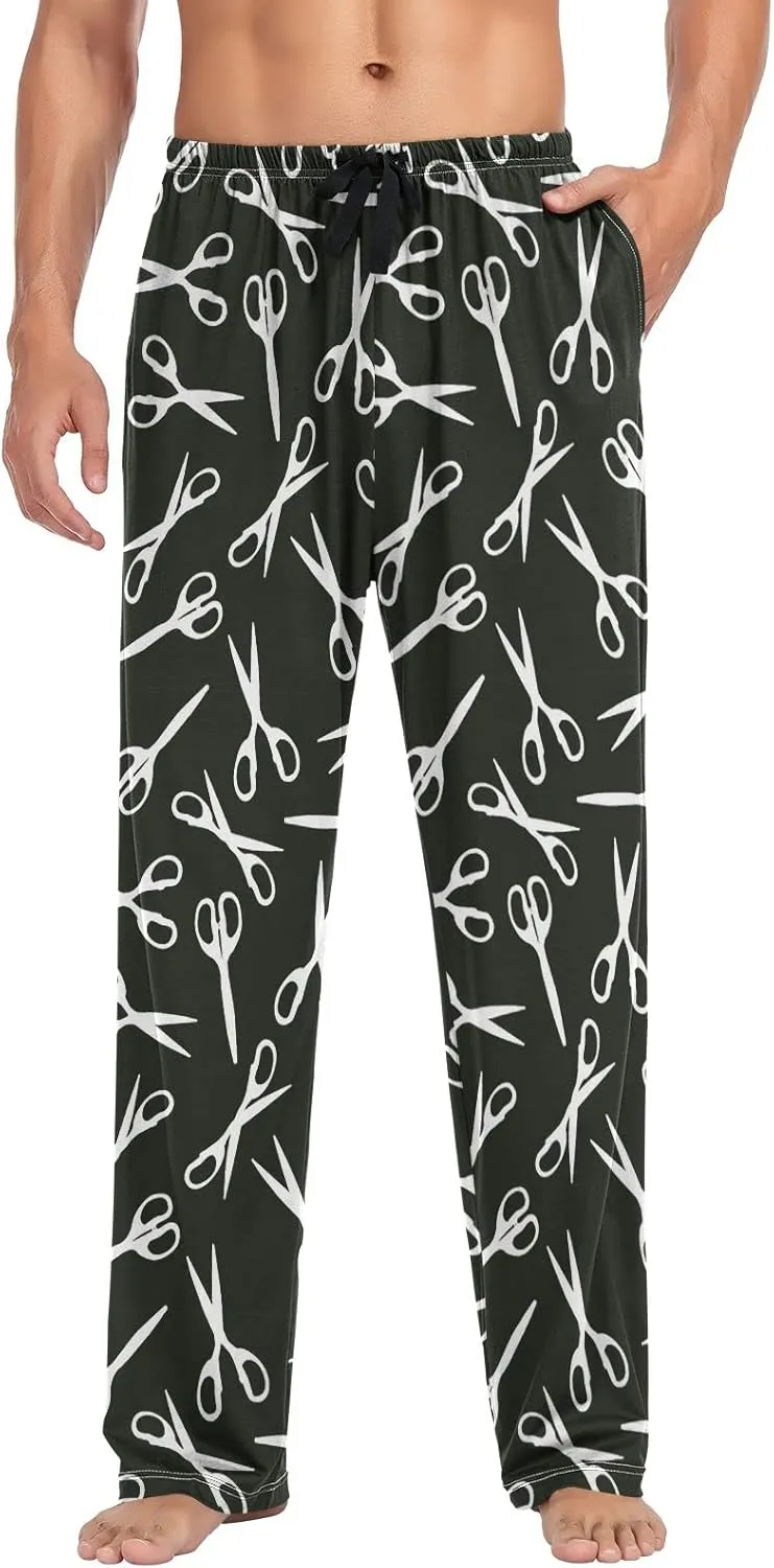 JUNZAN Mens Pajama Pants Scissor Seamless Pajama Bottoms for Men Lounge Pants S