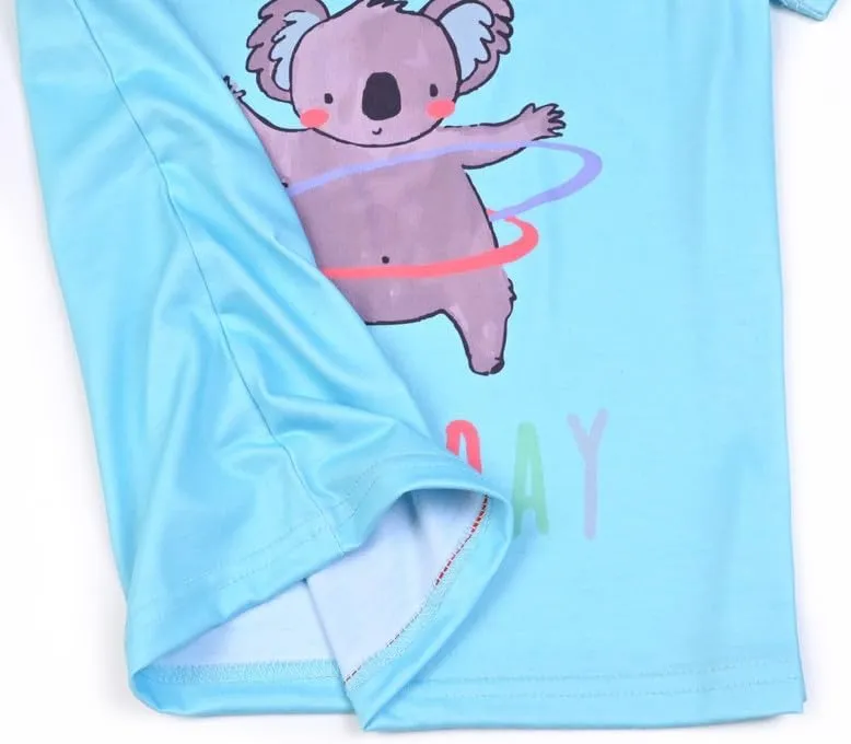 Jxstar Classic Girls Short-Sleeved Pajamas Two-Piece Summer Pj Sets 3-13Y