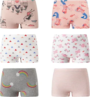 KikizYe Little Girls Boyshort Panties Big kids Soft Cotton Underwear