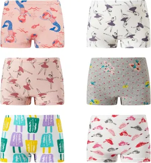 KikizYe Little Girls Boyshort Panties Big kids Soft Cotton Underwear