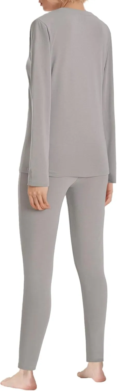 Latuza Women's Petite Thermal Underwear Set Fleece Lined Long Johns