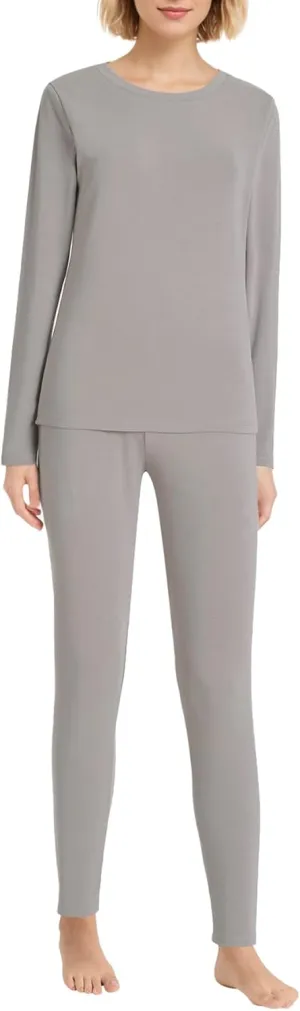 Latuza Women's Petite Thermal Underwear Set Fleece Lined Long Johns