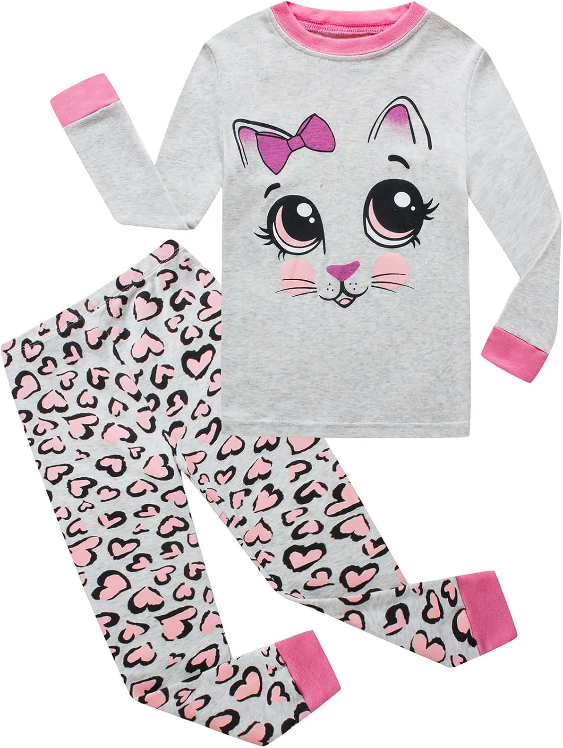 Little Girls Pajamas Sets Toddler Girls Cotton Pjs Sleepwear Sets