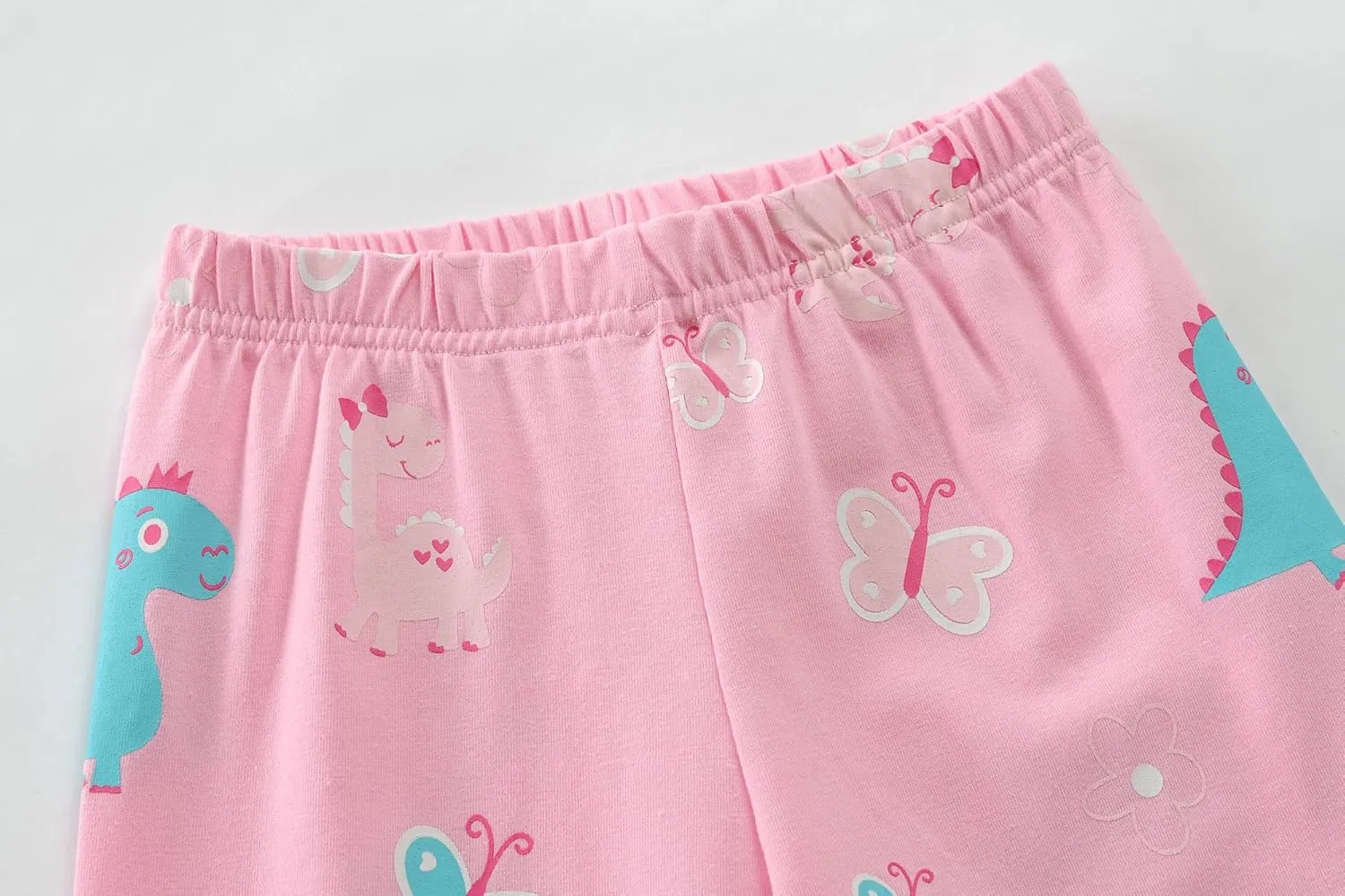 Little Hand Girls Pajamas Dinosaur Cotton Unicorn Pjs Jammies Fall Winter Long Sleeve Kids Sleepwear Sets for Size 2-7T