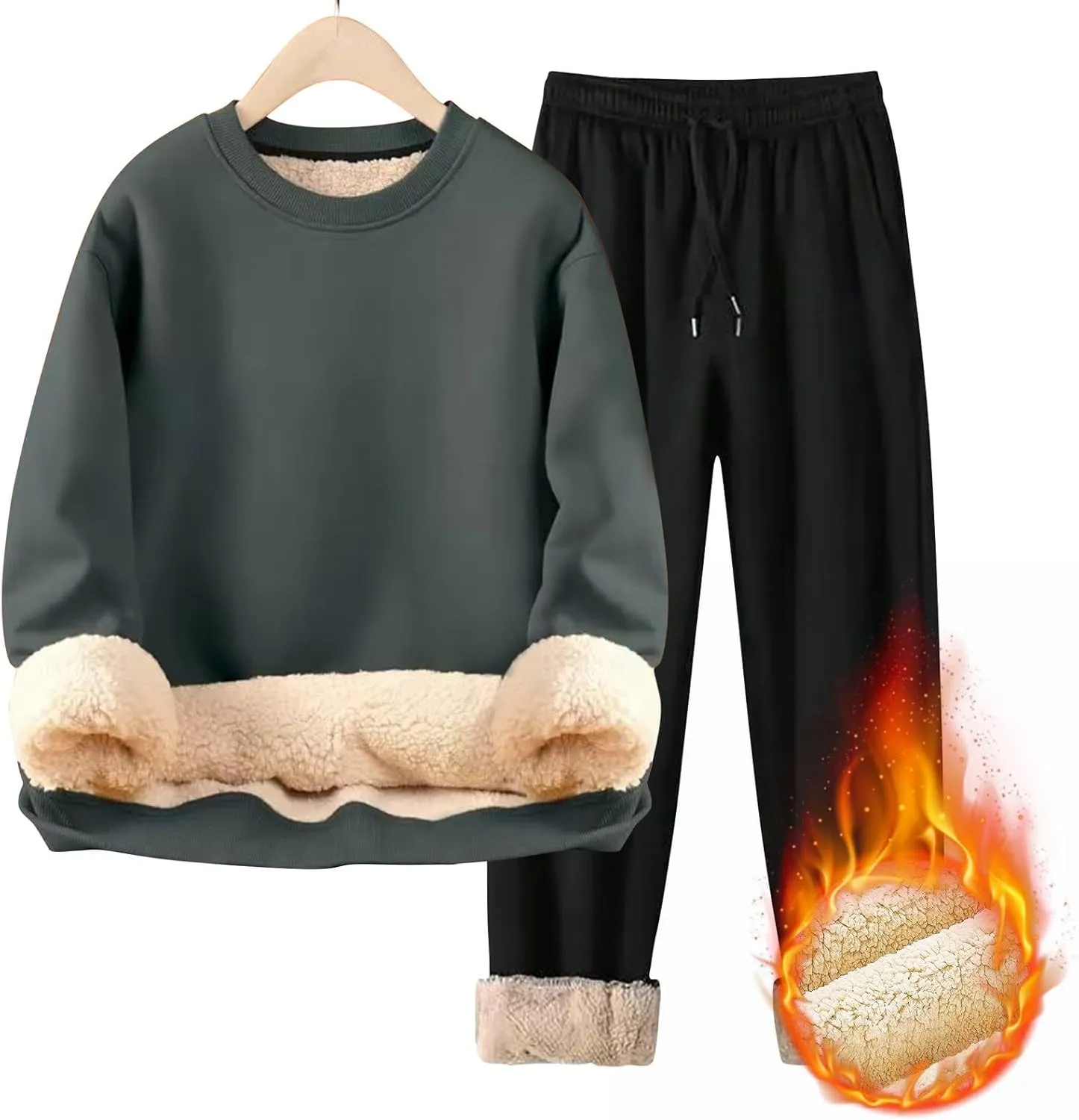 Long Johns Thermal Underwear for Men Sweater Casual Sports Suit Base Layer Set for Cold Weather Mens Thermals Top
