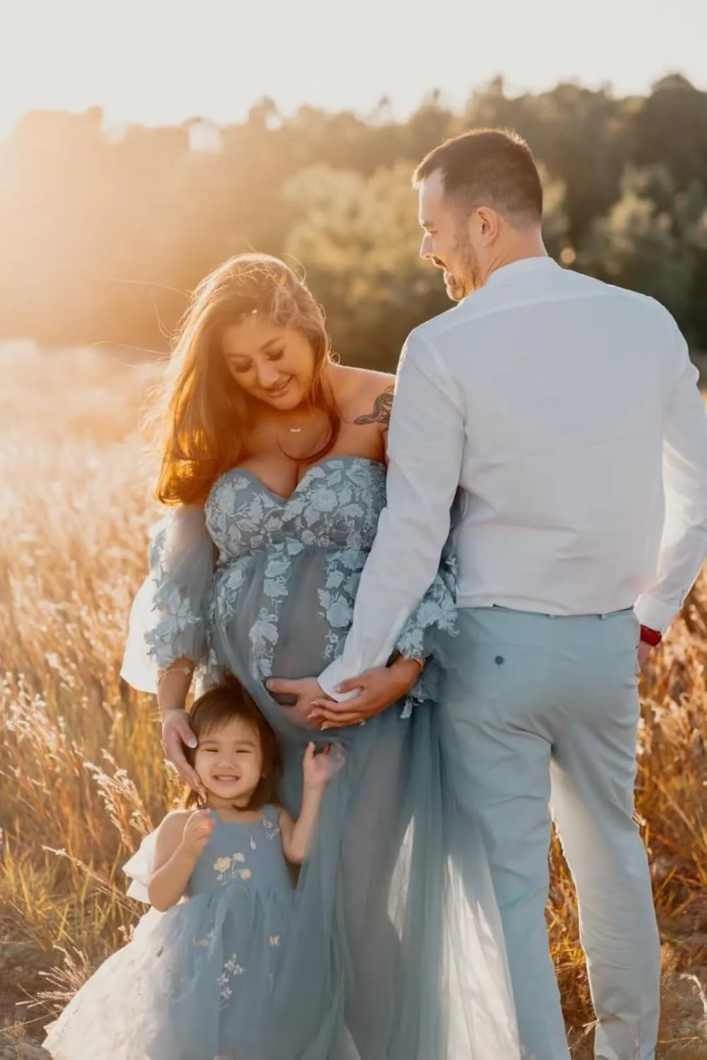 Long Sleeve Maternity Dress Off Should Tulle Baby Shower Dress Laces Appliques Pregnancy Gown