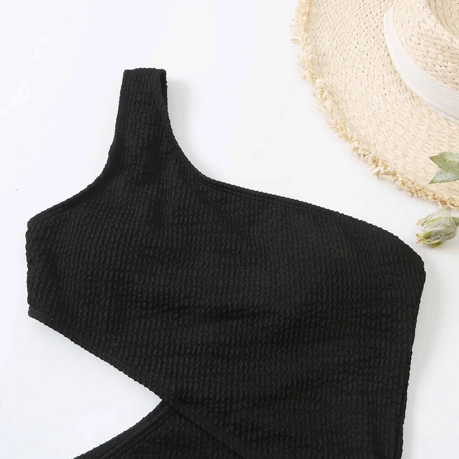 maisdgop One Piece Swimsuit Women Tummy Control Sports Backless Sling Bikini Set Sexy Pretty Color Block Push Up Swimsuits