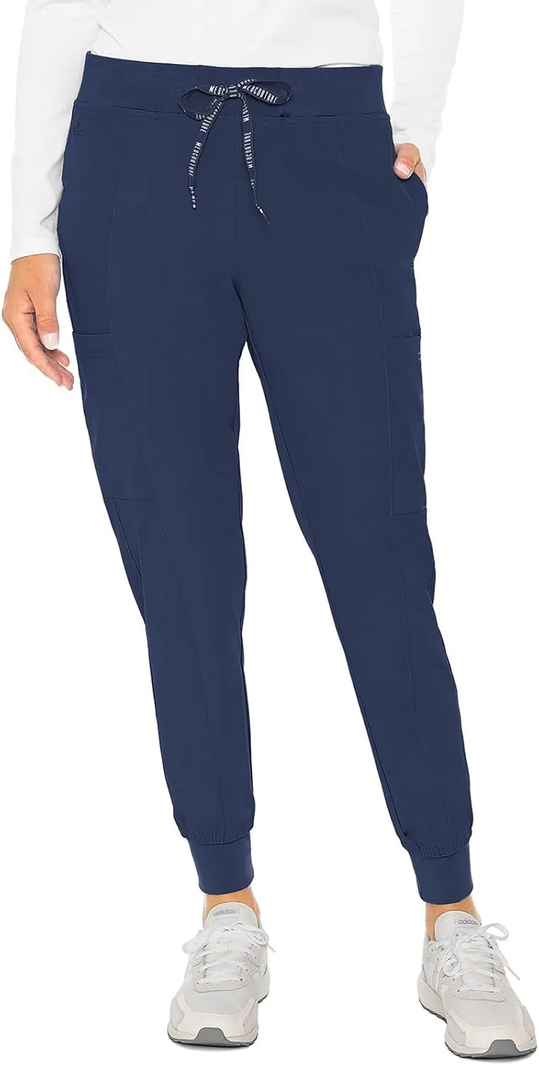 Med Couture Scrub Jogger Pants for Women, Seamed Bottoms with 4 Spacious Pockets MC8721