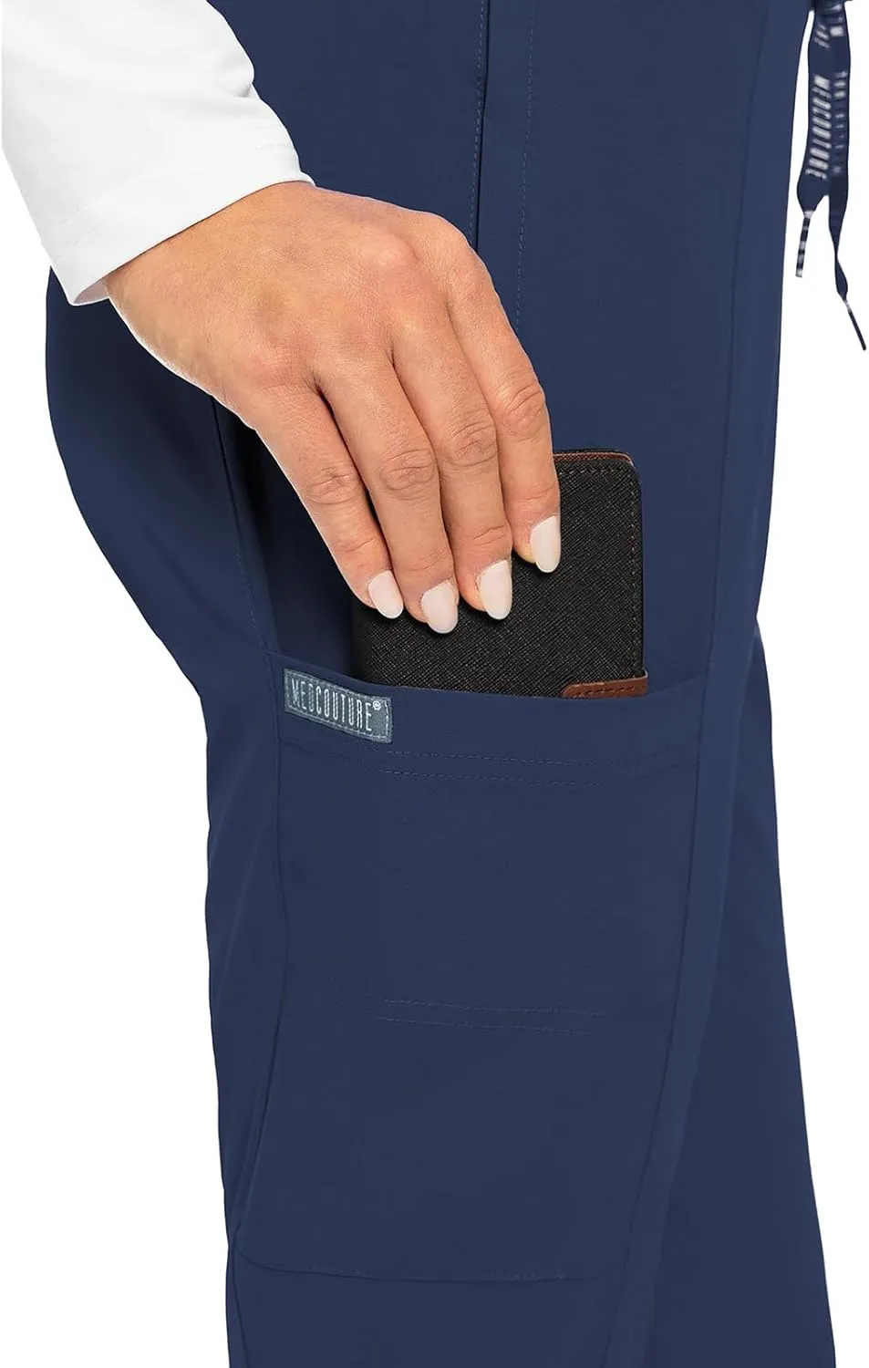 Med Couture Scrub Jogger Pants for Women, Seamed Bottoms with 4 Spacious Pockets MC8721