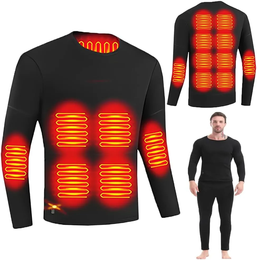 Men Women Heated Thermal Underwear Set USB Charge 28 Zone Intelligent Heated Cold Winter Thermal Underwear for Skiing