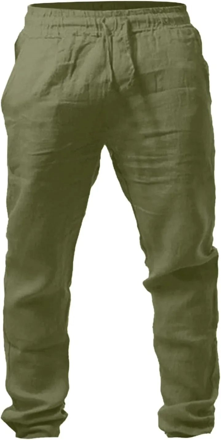 Men's Cargo Pants Casual Joggers Athletic Pants Loose Straight Sweatpants Outdoor Lightweight Tactical with Pockets