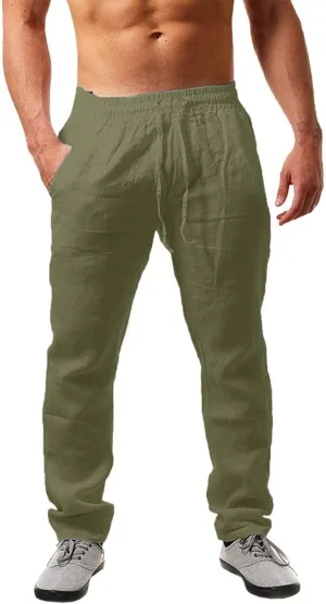 Men's Cargo Pants Casual Joggers Athletic Pants Loose Straight Sweatpants Outdoor Lightweight Tactical with Pockets