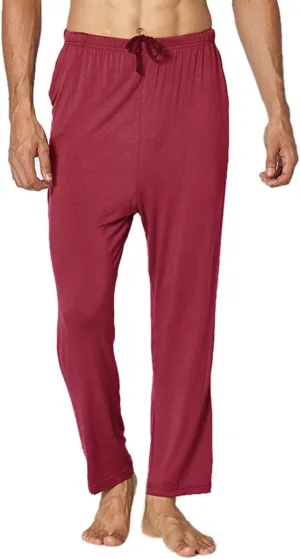 Men's Pajama Pants Lounge Pants with Pockets Soft Modal Sleep Pj Bottoms red XL