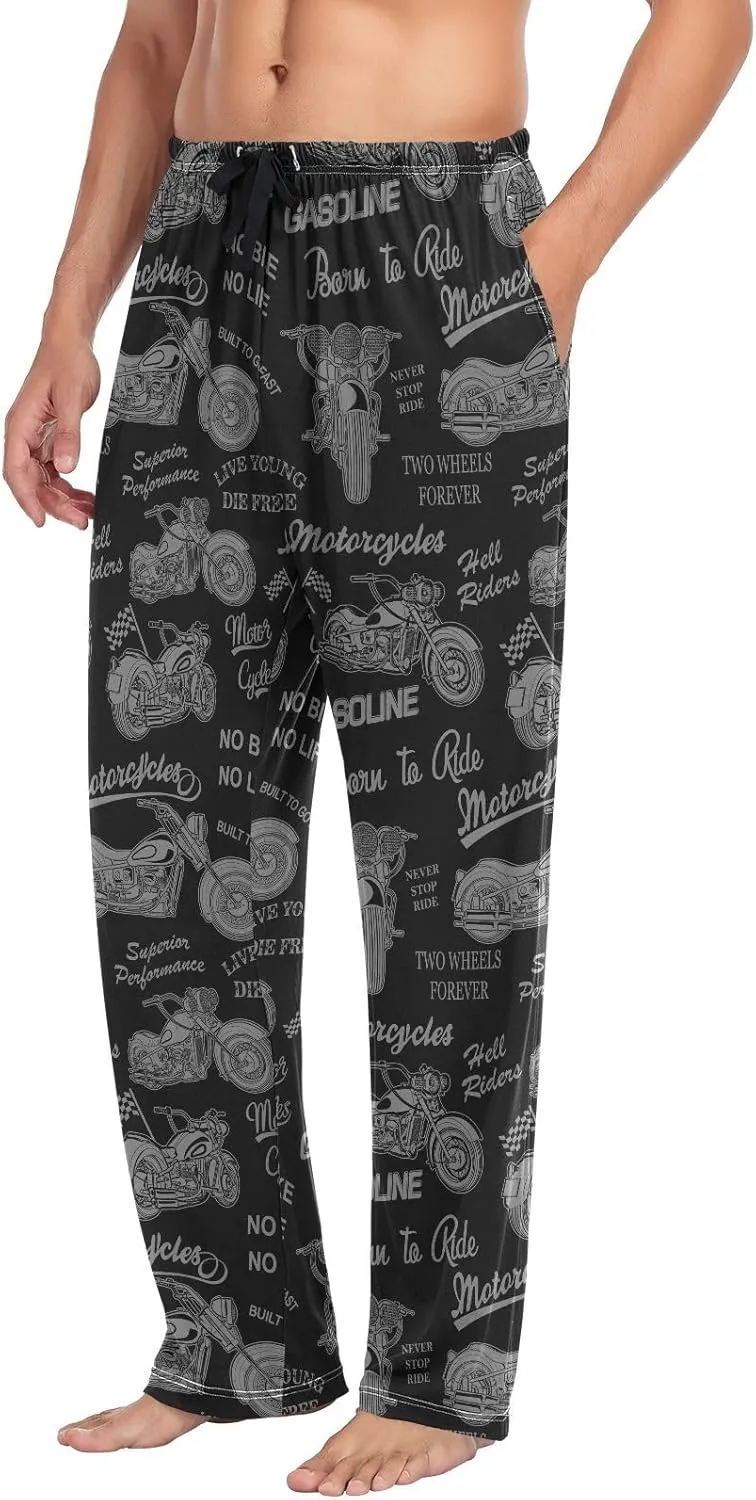 Men's Pajama Pants Soft Comfy Sleep Lounge Pants Pjs Bottoms with Pockets