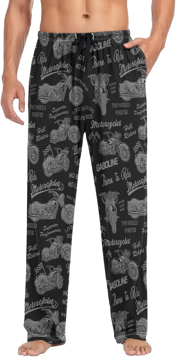 Men's Pajama Pants Soft Comfy Sleep Lounge Pants Pjs Bottoms with Pockets