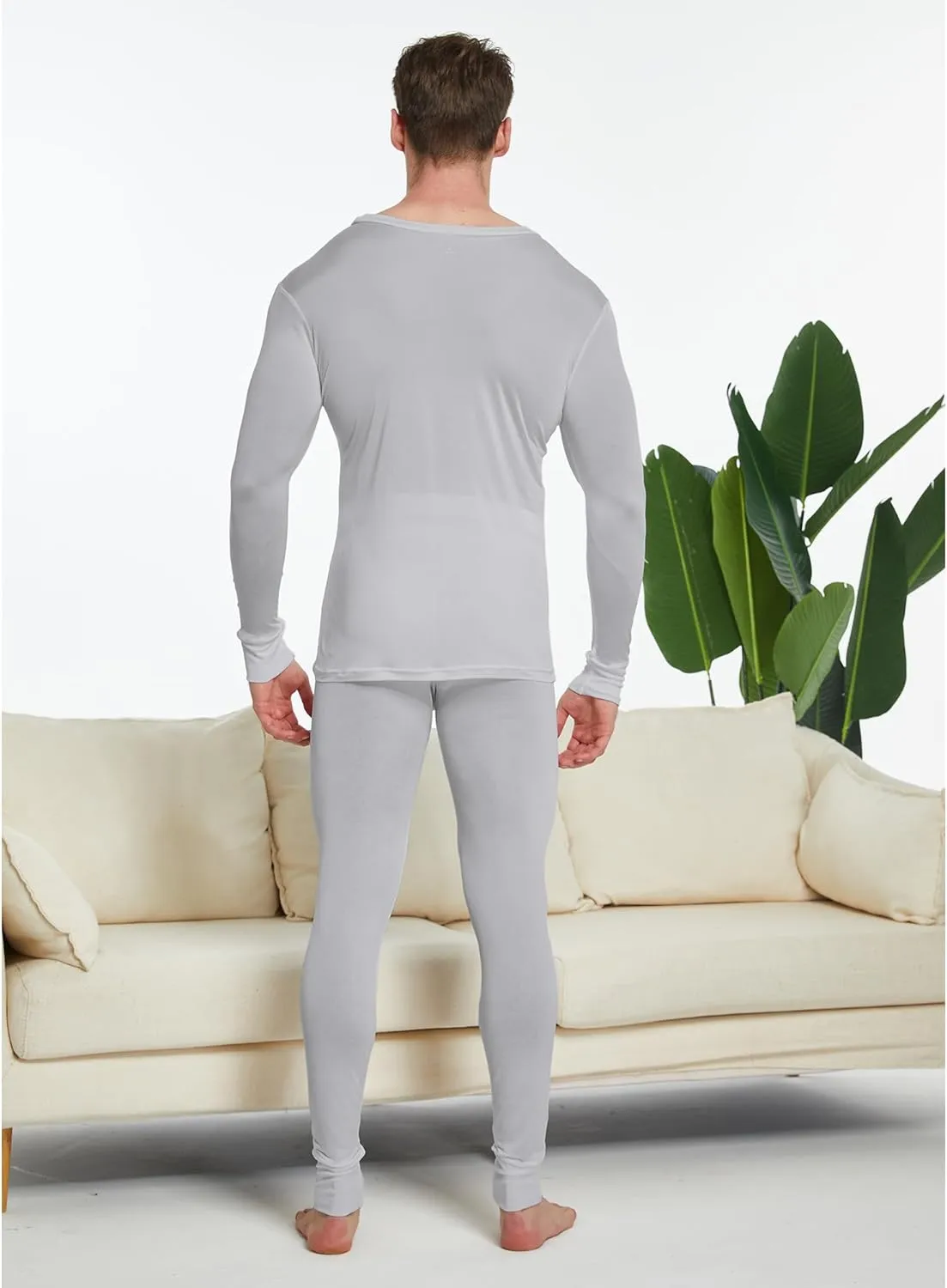 Men's Pure Mulberry Silk Knitted Thermal Underwear Top