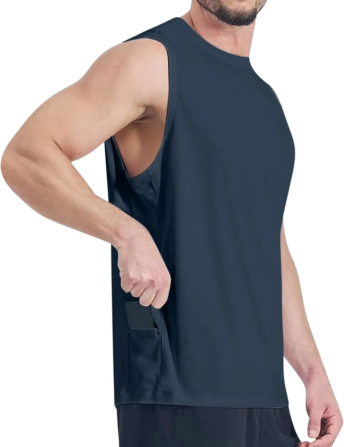 Men's Sleeveless Sun Shirts Quick Dry Tank Tops for Outdoor Sun Protection UPF 50  Athletic Gym Workout Muscle Shirts