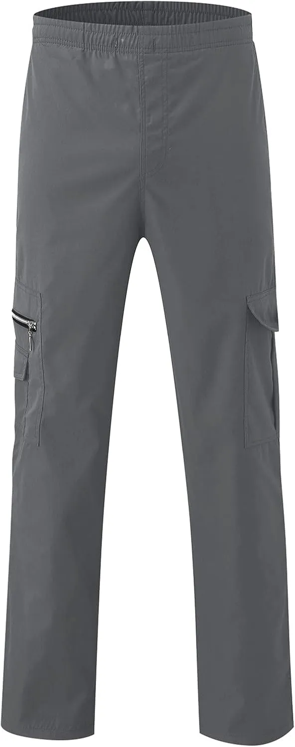 Mens Sweatpants with Pockets Big and Tall Fleece Cargo Sweatpants Stretch Elastic Running Athletic Sports Pants Casual