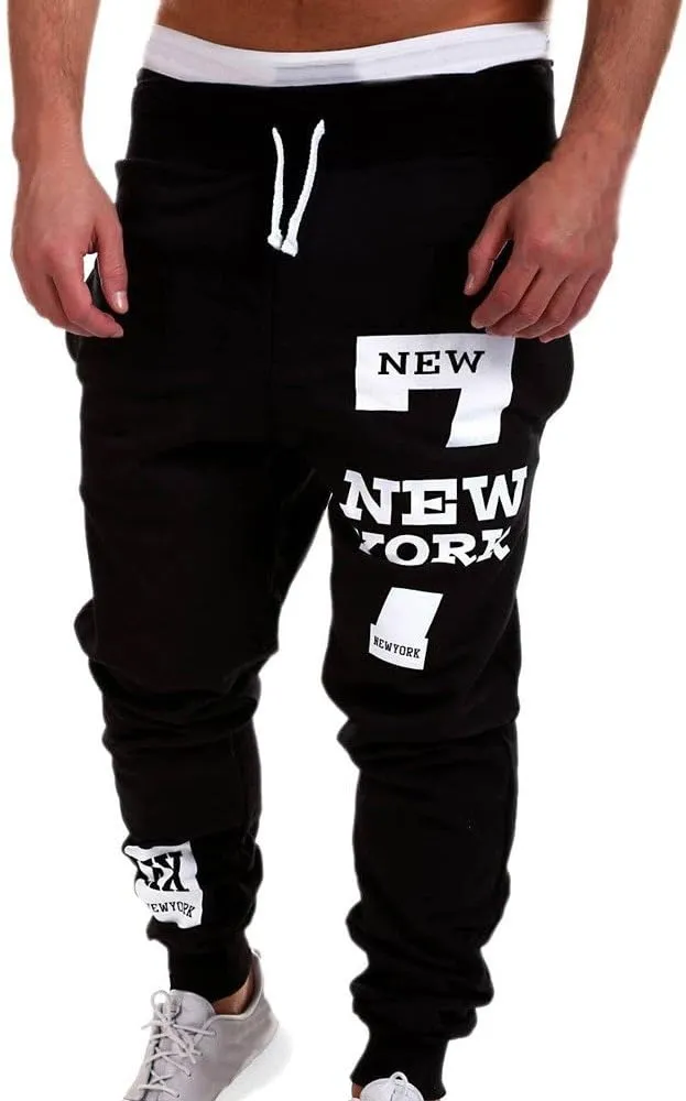 Mens Sweatpants with Pockets Big and Tall Multi Pockets Men Splicing Printed Overalls Casual Pocket Sport Work Casual