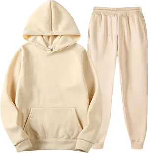 Men's Tracksuit 2 Pieces Long Sleeve Sets Zipper Sweater Pants Sports Sets Drawstring Zip Up Jackets Sudaderas para