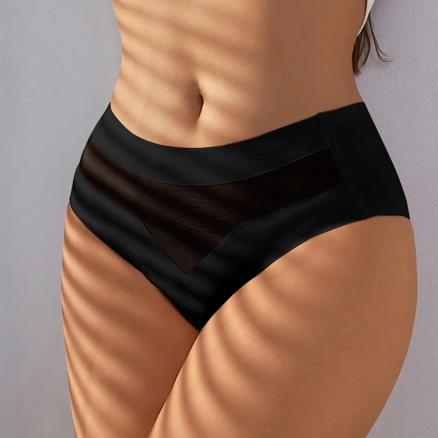 Mid Waist Quick Drying Ice Silk Panties Thin Non Marking Ice Silk Underwear Women’s Ice Silk Eves Underwear Women
