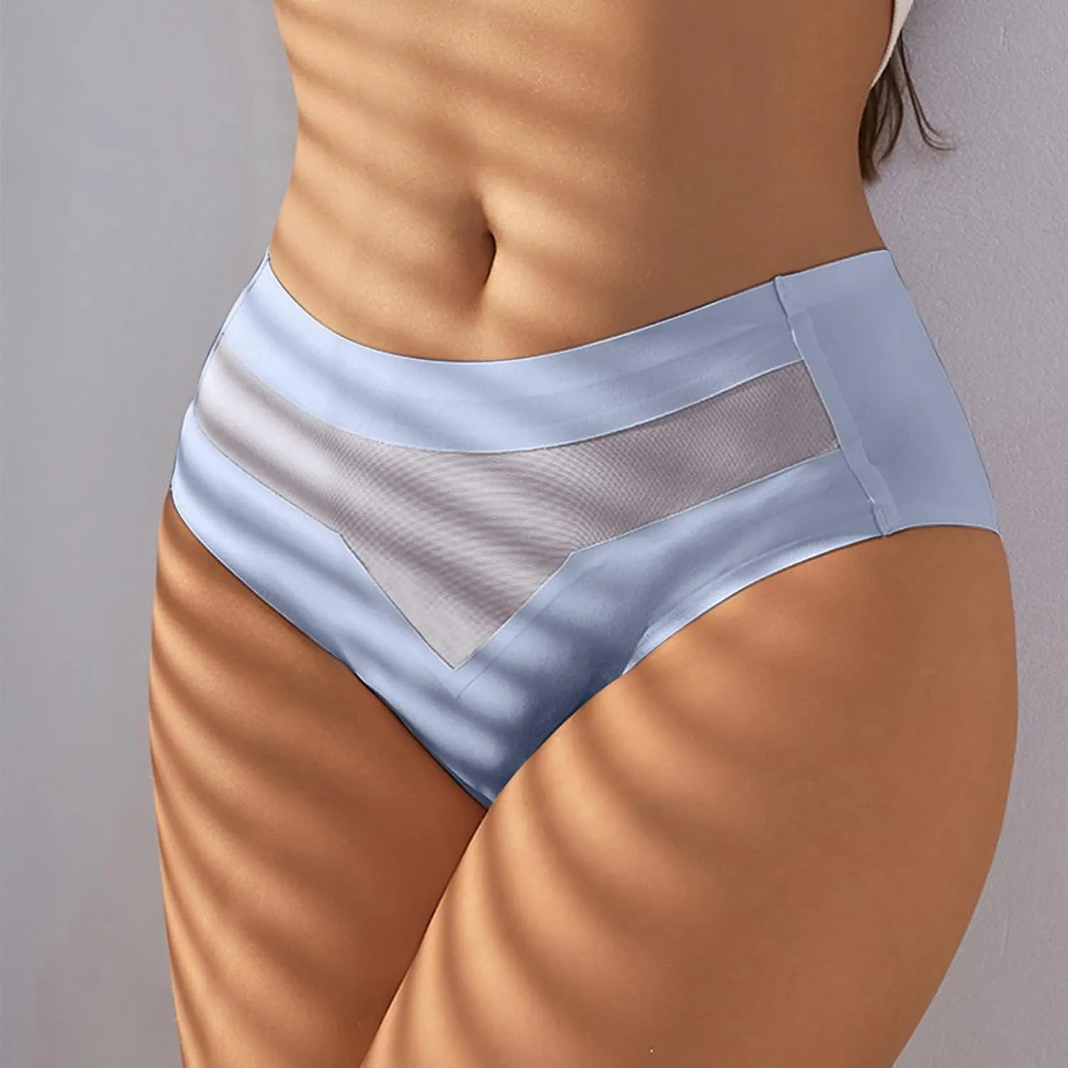 Mid Waist Quick Drying Ice Silk Panties Thin Non Marking Ice Silk Underwear Women’s Ice Silk Eves Underwear Women
