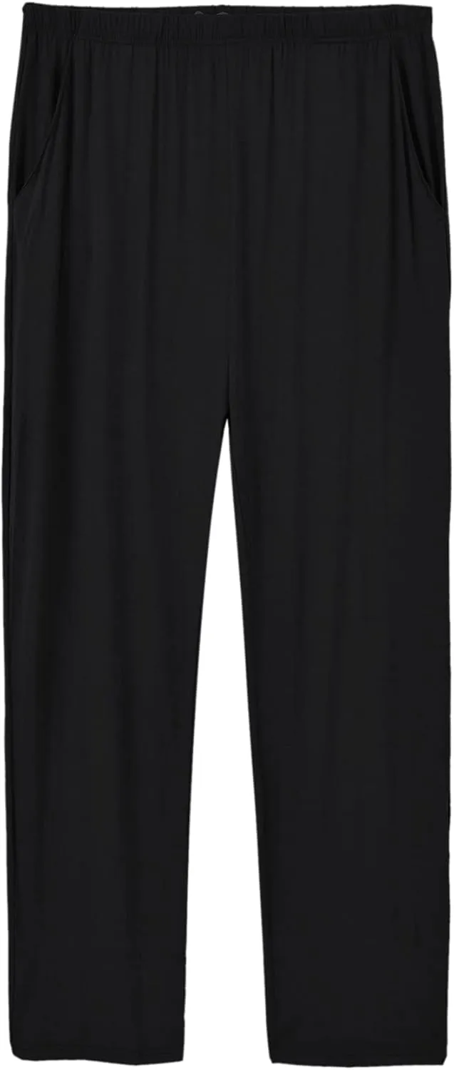 MoFiz Men's Pajama Set 3 Pieces Lightweight Sleep Cozy Modal Lounge Sleep Set Bottoms Pants T-Shirt Pajama Shorts for Men