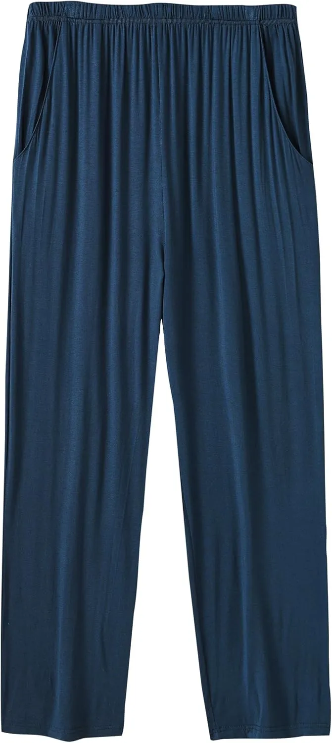 MoFiz Men's Pajamas Set Short Sleeve Bottom PJ's Pants Bedroom Pijama Sleep Night Suit 2 Piece Pjs Set Ultra Soft